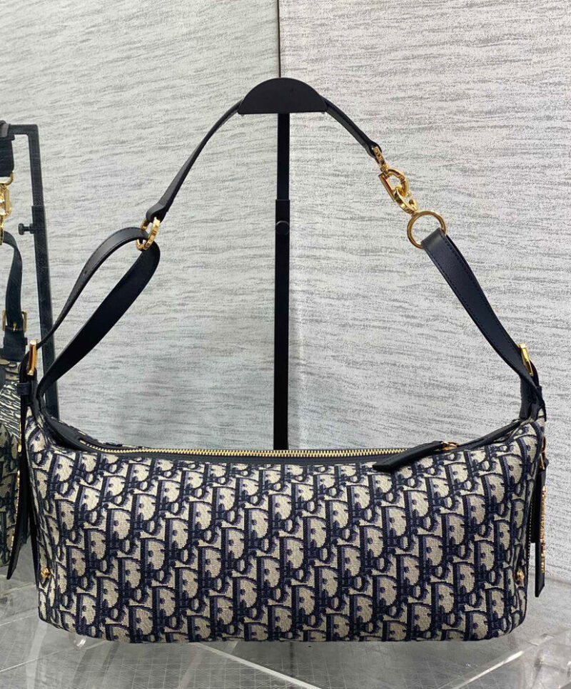 Christian Dior Medium D-Journey Bag M2417 Dark Blue